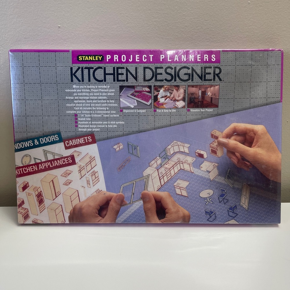 Stanley Project Planners Kitchen Designer 90-362 Vintage 1988 Remodeling Kit New